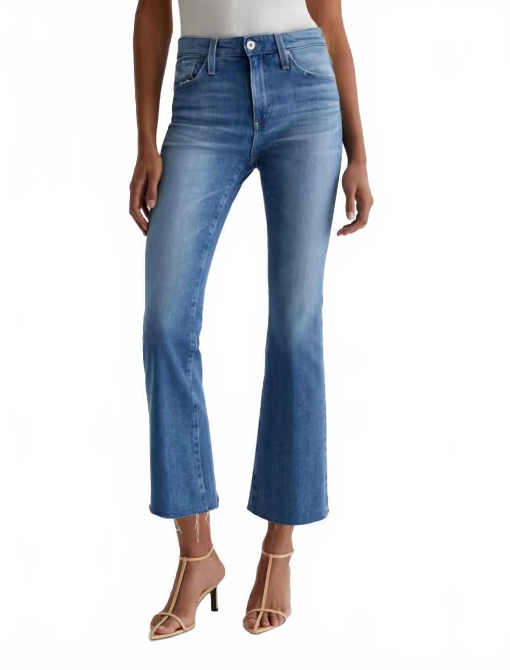 NEW AG JEANS farrah boot crop jean in iris
